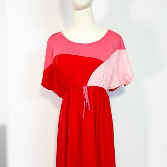 Vintage | Anticipation | Red, Pink, Light Pink Block Dress | Sz XL - Picture 5 of 8